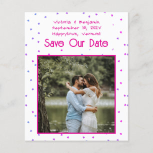 Tiny Hearts Budget Rettete unsere Date Cards Magen Flyer