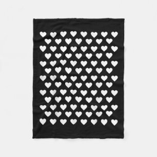 Tiny Hearts White Polka Dot Muster Niedlich Valent Fleecedecke