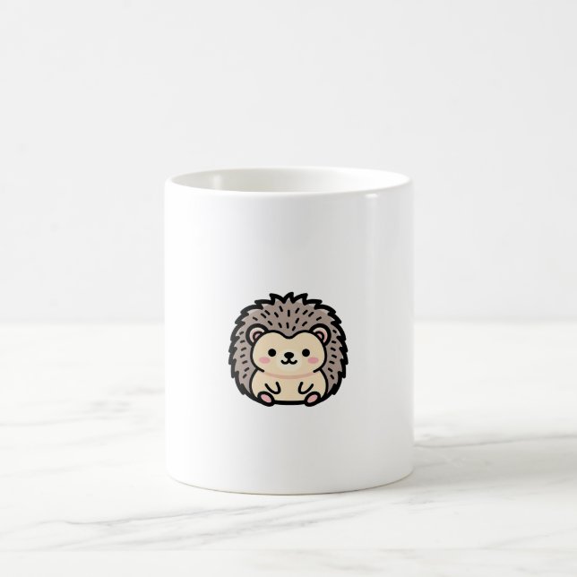 Tiny Hedgehog – Cute Kawaii Illustration Kaffeetasse (Mittel)