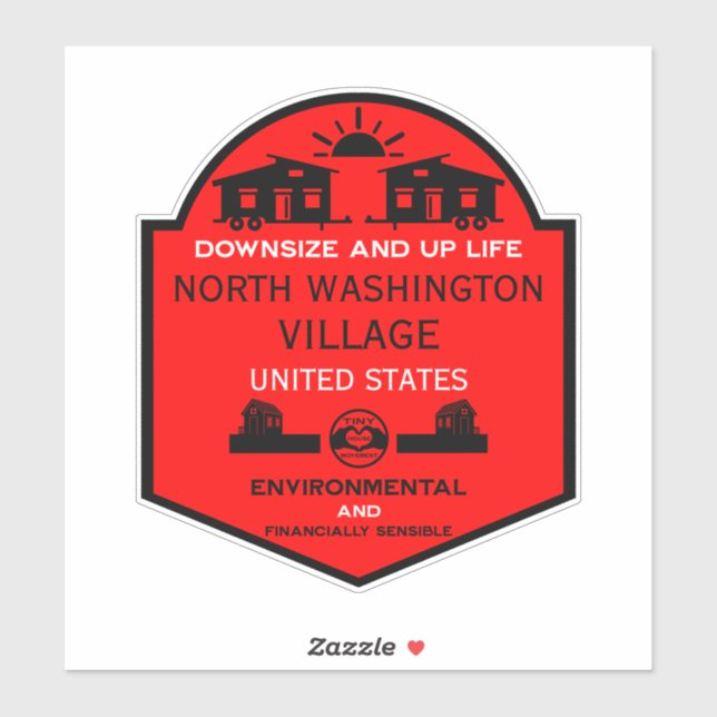 Tiny House Communities bearbeitbar Aufkleber (Blatt)