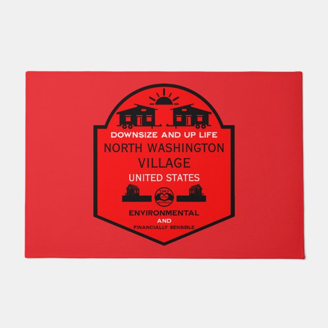 Tiny House Communities bearbeitbar Fußmatte (Vorderseite)