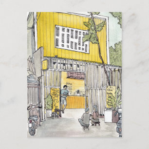 Tiny House D3 Saigon Vietnam Watercolor Postkarte