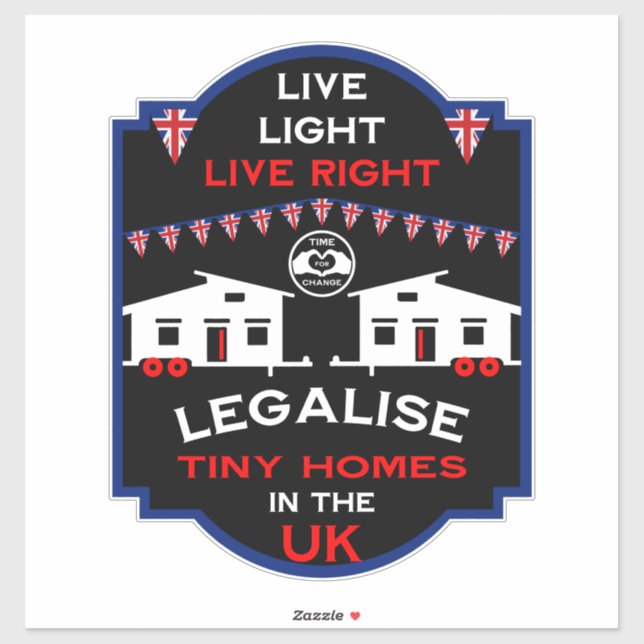 Tiny House UK Aufkleber (Blatt)