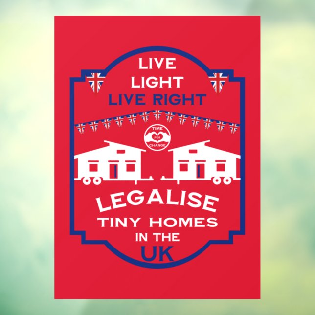 Tiny House UK Fensteraufkleber (Blatt 3)