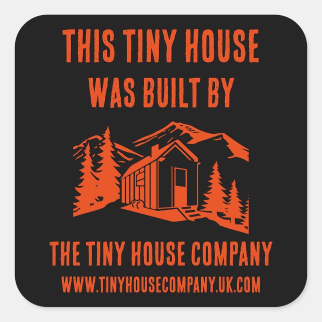 Tiny House Wohngestaltung Quadratischer Aufkleber (Vorderseite)