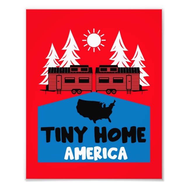 Tiny House Zuhause America Fotodruck (Vorne)