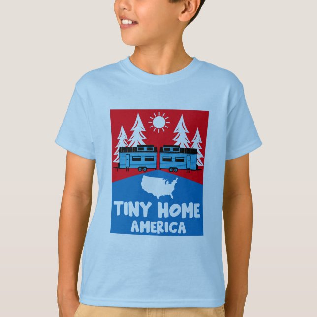 Tiny House Zuhause America T-Shirt (Vorderseite)