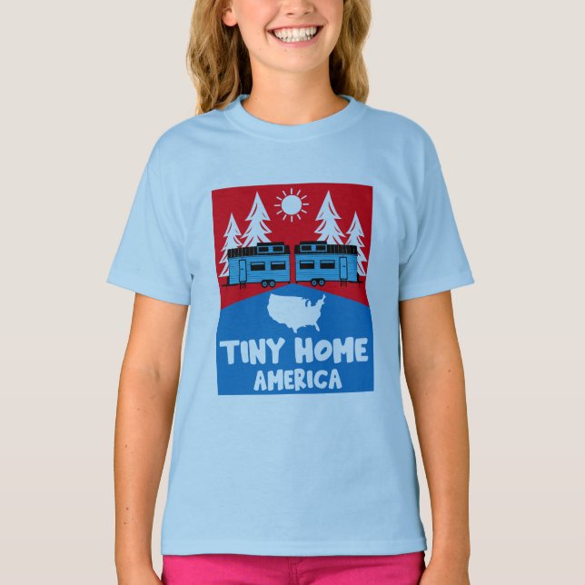Tiny House Zuhause America T-Shirt (Vorderseite)