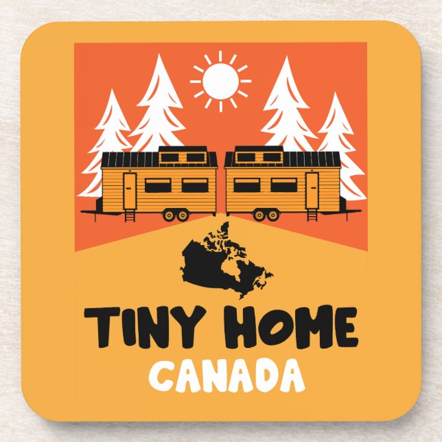 Tiny House Zuhause Canada Getränkeuntersetzer (Vorderseite)