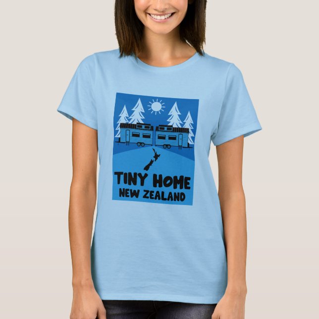 Tiny House Zuhause Neuseeland T-Shirt (Vorderseite)