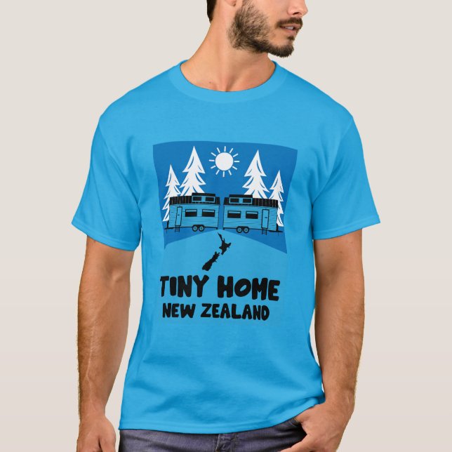 Tiny House Zuhause Neuseeland T-Shirt (Vorderseite)
