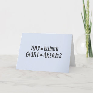 Tiny Human Riant Dreams   Baby Boy Blue Stilvoll Karte