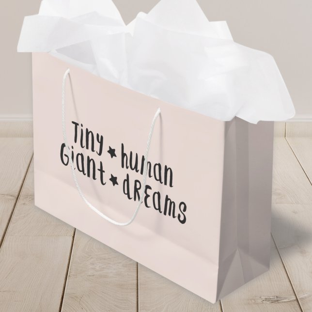 Tiny Human Riant Dreams | Baby Girl Niedlich Pink Große Geschenktüte (Von Creator hochgeladen)