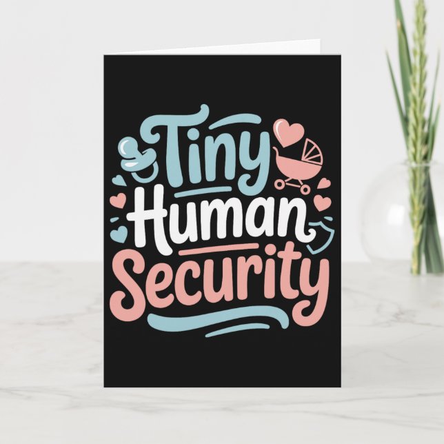 Tiny Human Security - Tagesmutter Kinderbetreuung  Karte (Vorderseite)