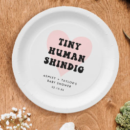 Tiny Human Shindig Modern Baby Dusche Pappteller