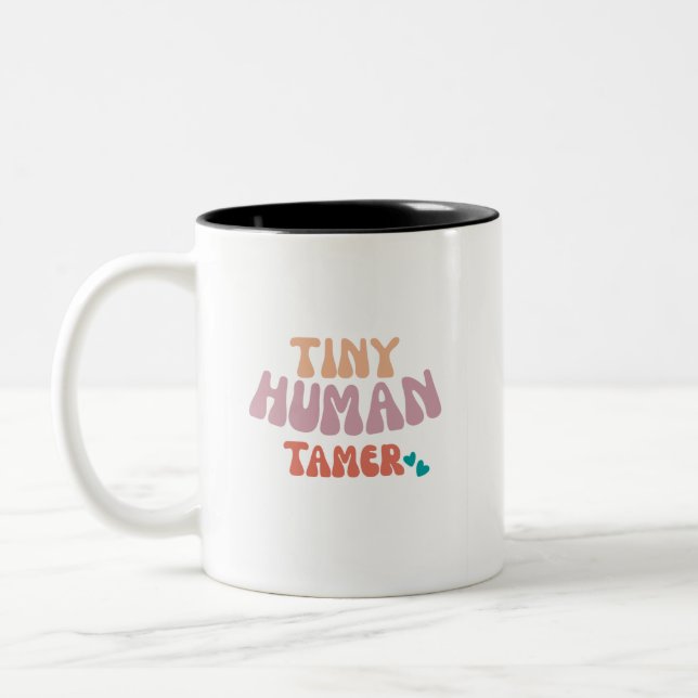 Tiny Human Tamer - Coffee Mug Zweifarbige Tasse (Links)