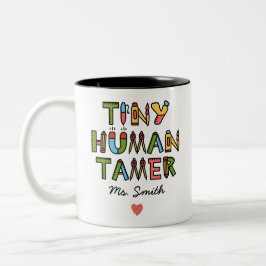 Tiny Human Tamer | Name des benutzerdefinierten Le Zweifarbige Tasse