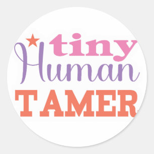 Tiny Human Tamer Runder Aufkleber
