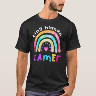 Tiny Human Tamer Watercolor rainbow Daycare Teache T-Shirt