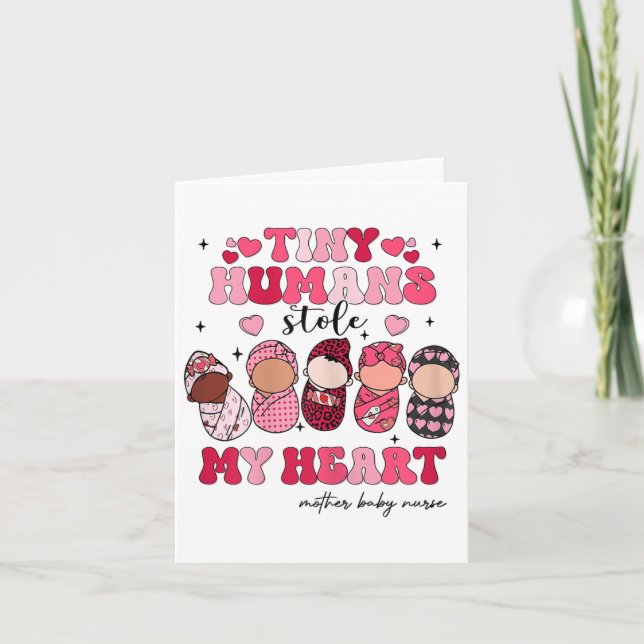 Tiny Humans gestohlen My Heart Mother Baby Nurse V Karte (Vorderseite)