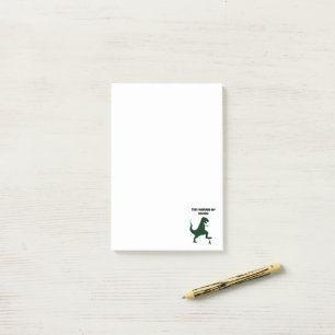 Tiny Humans Go Squish Funny Dinosaur Cartoon Post-it Klebezettel