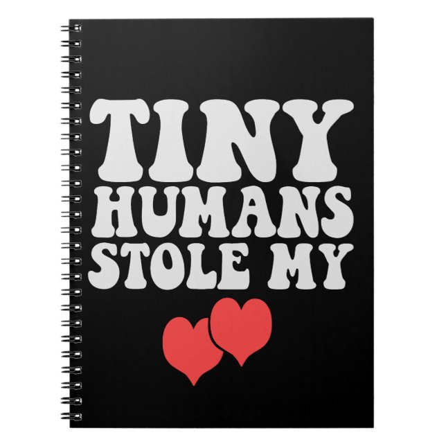 Tiny Humans Stole my Heart Pregnancy Valentine Notizblock (Vorderseite)