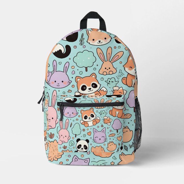 Tiny Joys & Schwanzes Bedruckter Rucksack (Vorderseite)