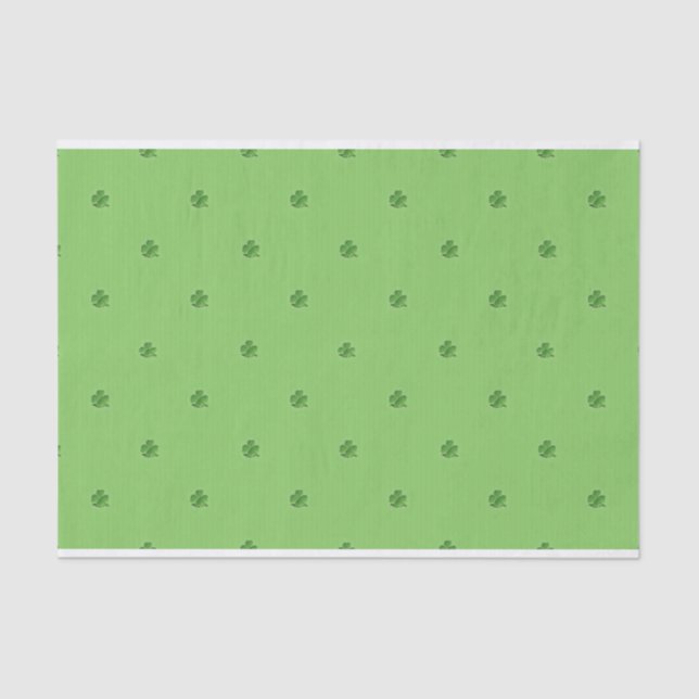 Tiny Kleeblatts St. Patrick's Day Print Seidenpapier (Vorderseite)