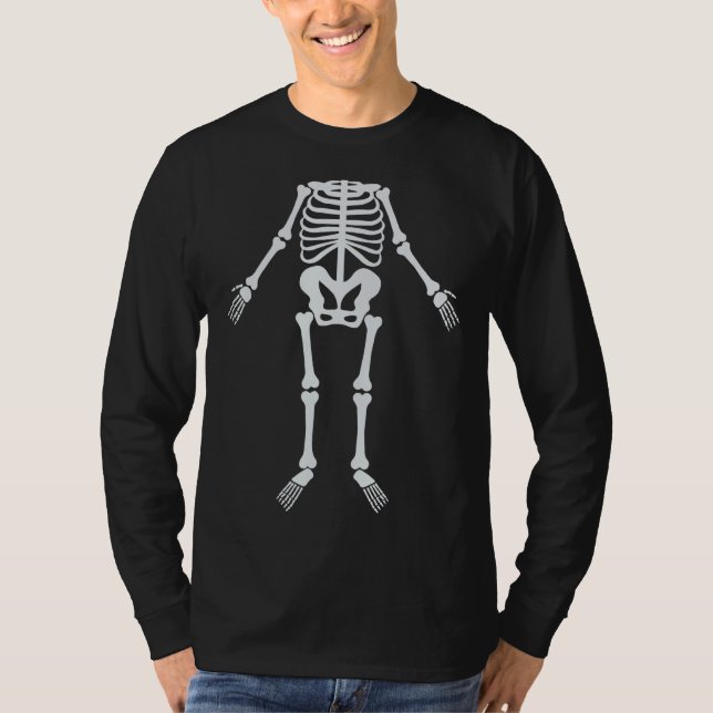 Tiny kopless Skeleton Easy Niedlich Funny Hallowee T-Shirt (Vorderseite)