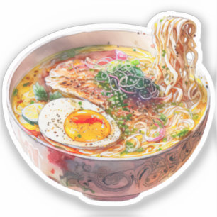 Tiny Korean Ramen Soup Art Stickers Aufkleber