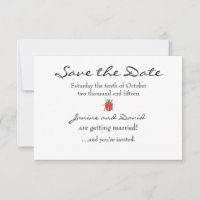 Tiny Ladybird/Ladybug Save the Date