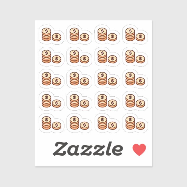 Tiny latte coins planner aufkleber (Blatt)