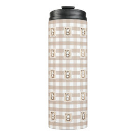 Tiny latte gingham stamps thermosbecher