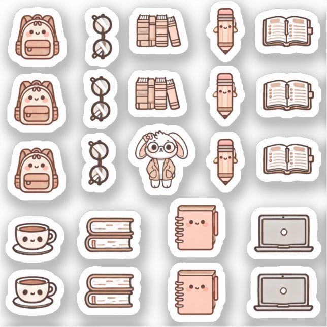 Tiny latte study time aufkleber (Vorderseite)