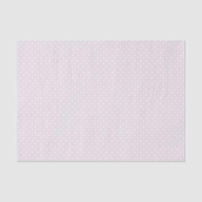 TINY LAVENDER & WHITE POLKA DOTS SEIDENPAPIER (Vorderseite)