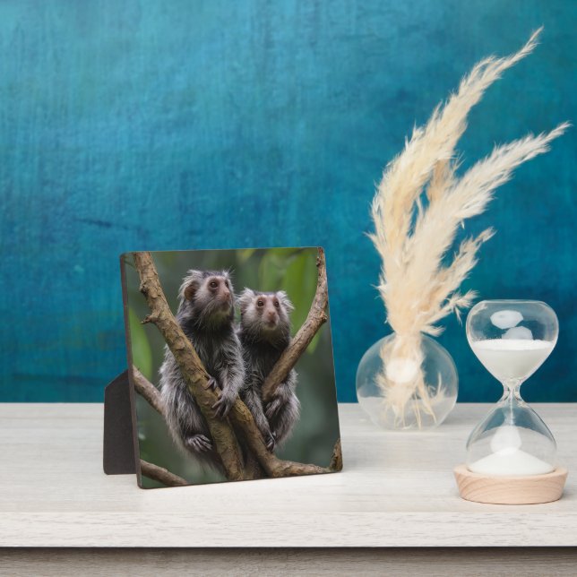 Tiny Marmoset Titans unter den Zweigen, Fotoplatte (InSitu)