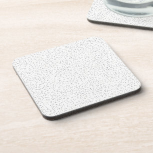 Tiny Monochrome Black, Gray & Cream Dots auf Weiß Getränkeuntersetzer