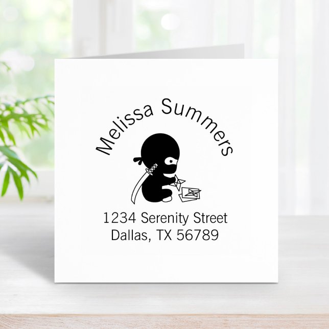 Tiny Ninja Falting Origami Paper Star-Adresse Gummistempel (Von Creator hochgeladen)