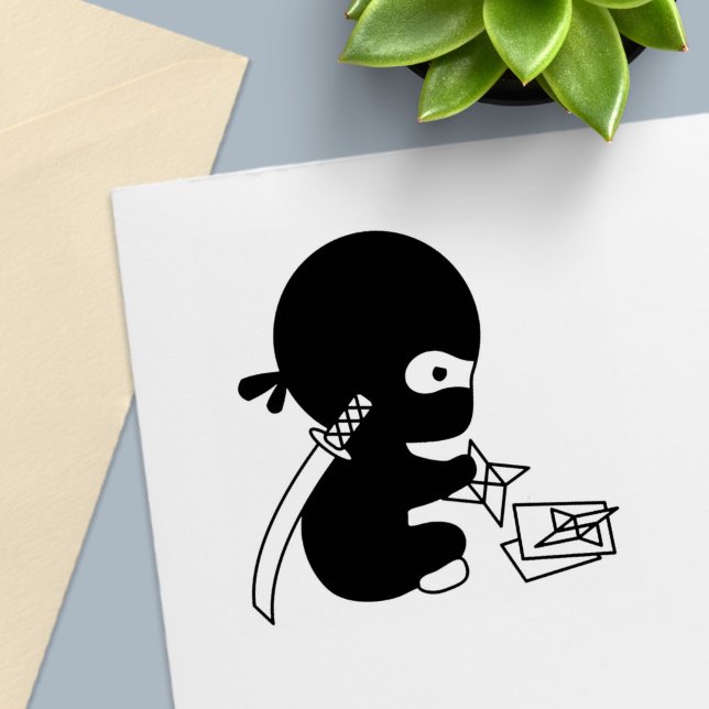 Tiny Ninja Folding Origami Star Permastempel (Von Creator hochgeladen)