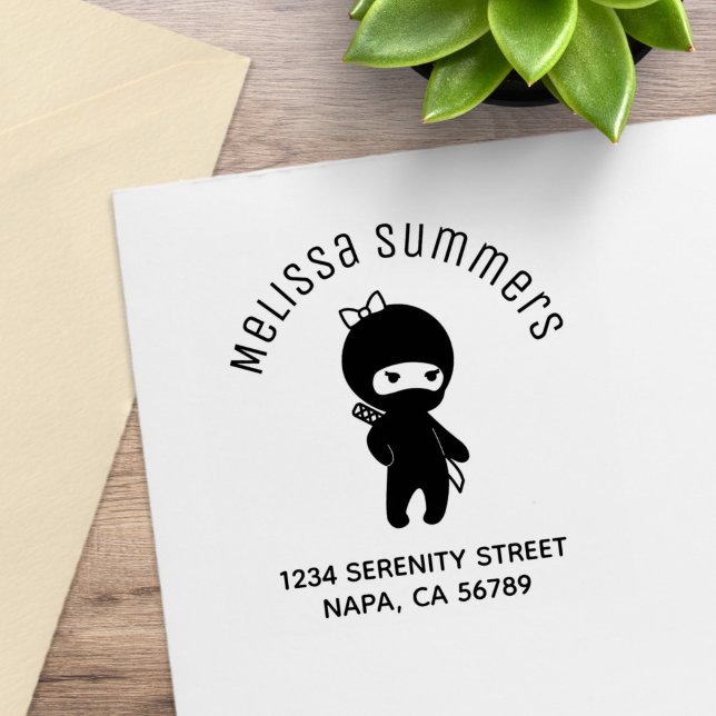 Tiny Ninja Girl Arch Adresse Gummistempel (Von Creator hochgeladen)