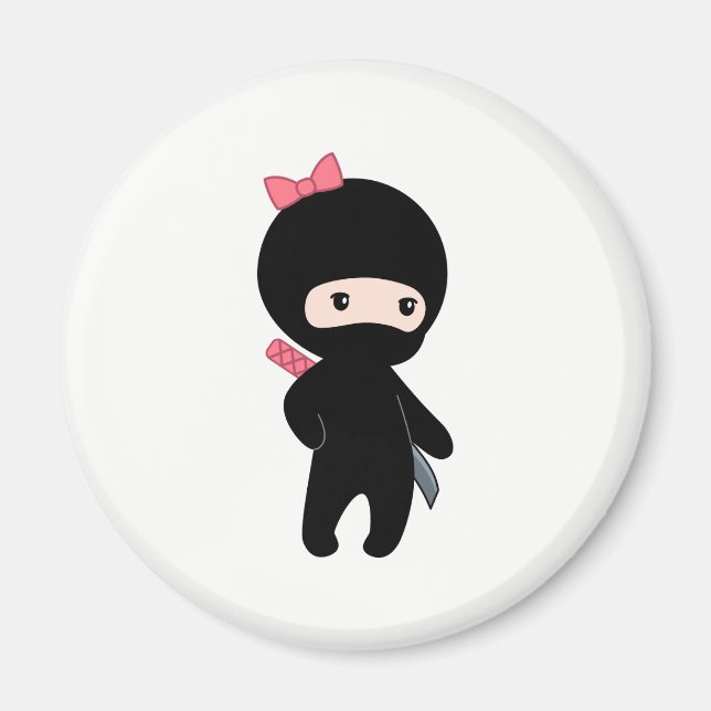 Tiny Ninja Girl Magnet (Vorne)