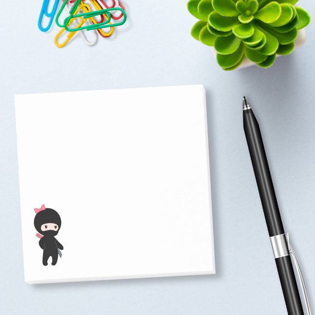 Tiny Ninja Girl Post-it Klebezettel (Von Creator hochgeladen)