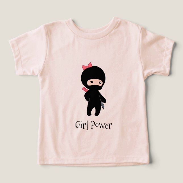 Tiny Ninja Girl Quote Girl Power (Design Vorderseite)