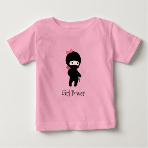 Tiny Ninja Girl Quote - Girl-Power Baby T-shirt