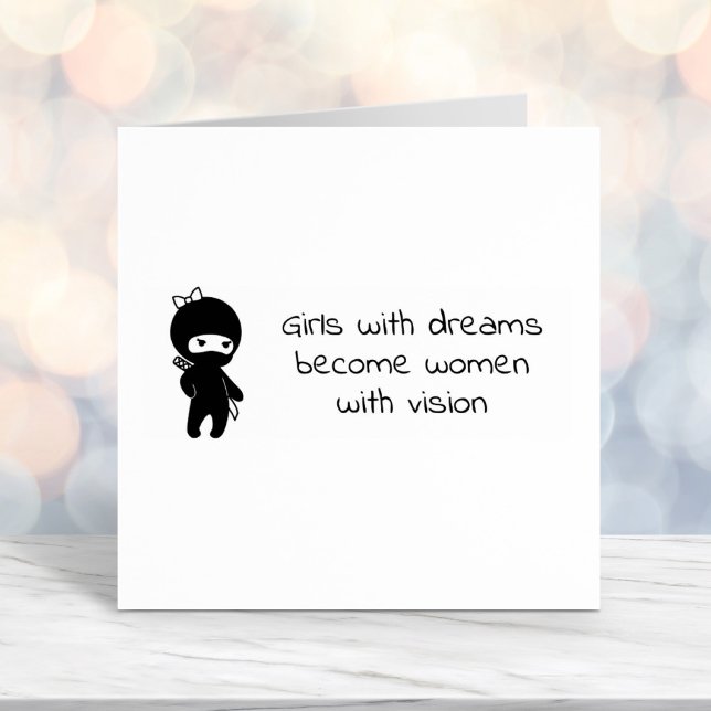 Tiny Ninja Girl Zitat Permastempel (Von Creator hochgeladen)