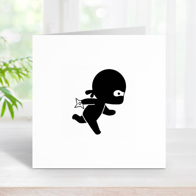 Tiny Ninja läuft 1x1 Gummistempel (Von Creator hochgeladen)