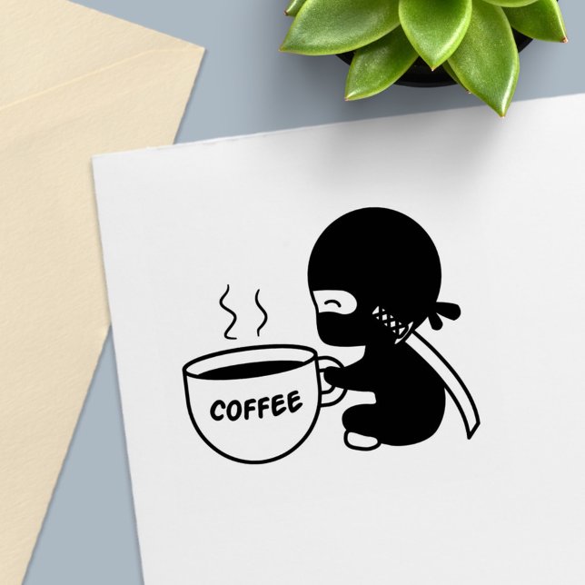 Tiny Ninja mit großer Tasse Permastempel (Von Creator hochgeladen)