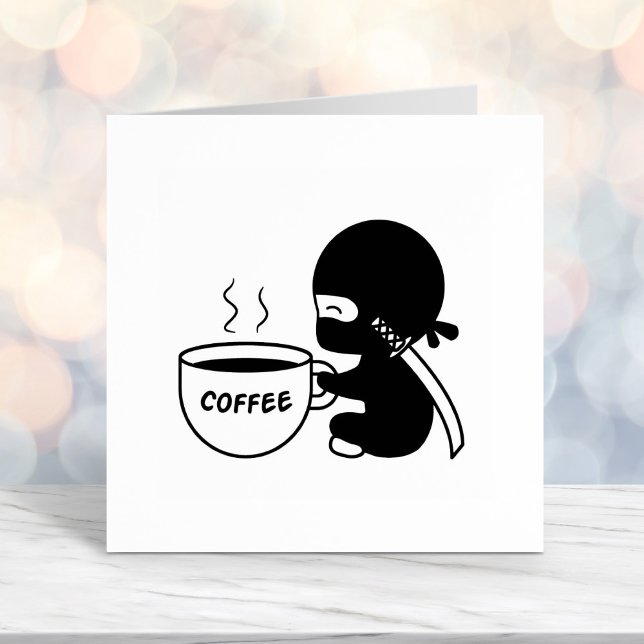 Tiny Ninja mit großer Tasse Permastempel (Von Creator hochgeladen)