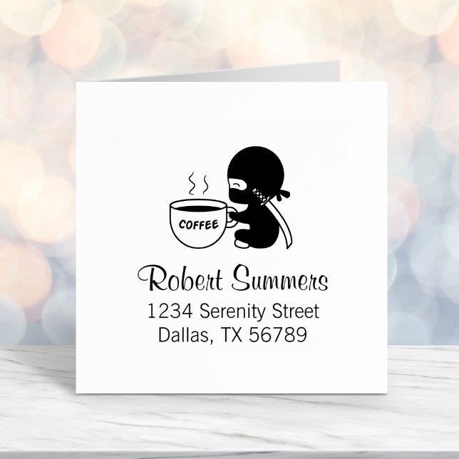 Tiny Ninja mit großer Tasse Permastempel (Von Creator hochgeladen)