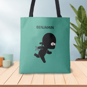 Tiny Ninja Running Individuelle Name auf Dunkelgrü